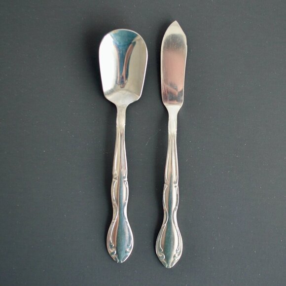 Lifetime Cutlery Stainless Steel Korea Sugar Spoon Butter Knife Vintage Set - Picture 1 of 5